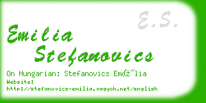 emilia stefanovics business card